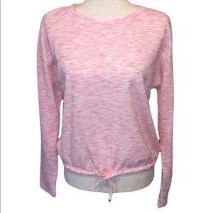 Hippie Rose Juniors Coral Pink Waffle Knit Front Tie Top